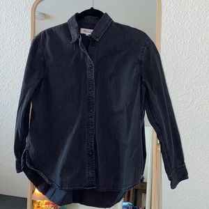 MADEWELL Denim Ex-Boyfriend shirt in Lunar Wash Sz. S
